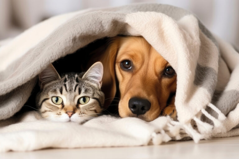 Imagem ilustrativo de um cachorro e um gato, para o post sobre gestão estratégica de hotel pet