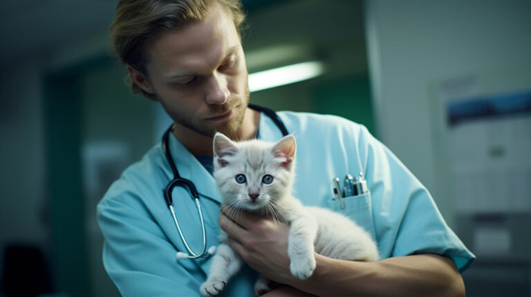 Imagem de um veterinário cuidado da sua saúde mental