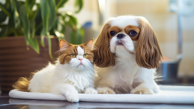 Imagem de um gato e um cachorro para ilustrar o artigo sobre custos operacionais de pet shop